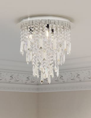 Glamour Beaded Flush Light Image 2 of 7