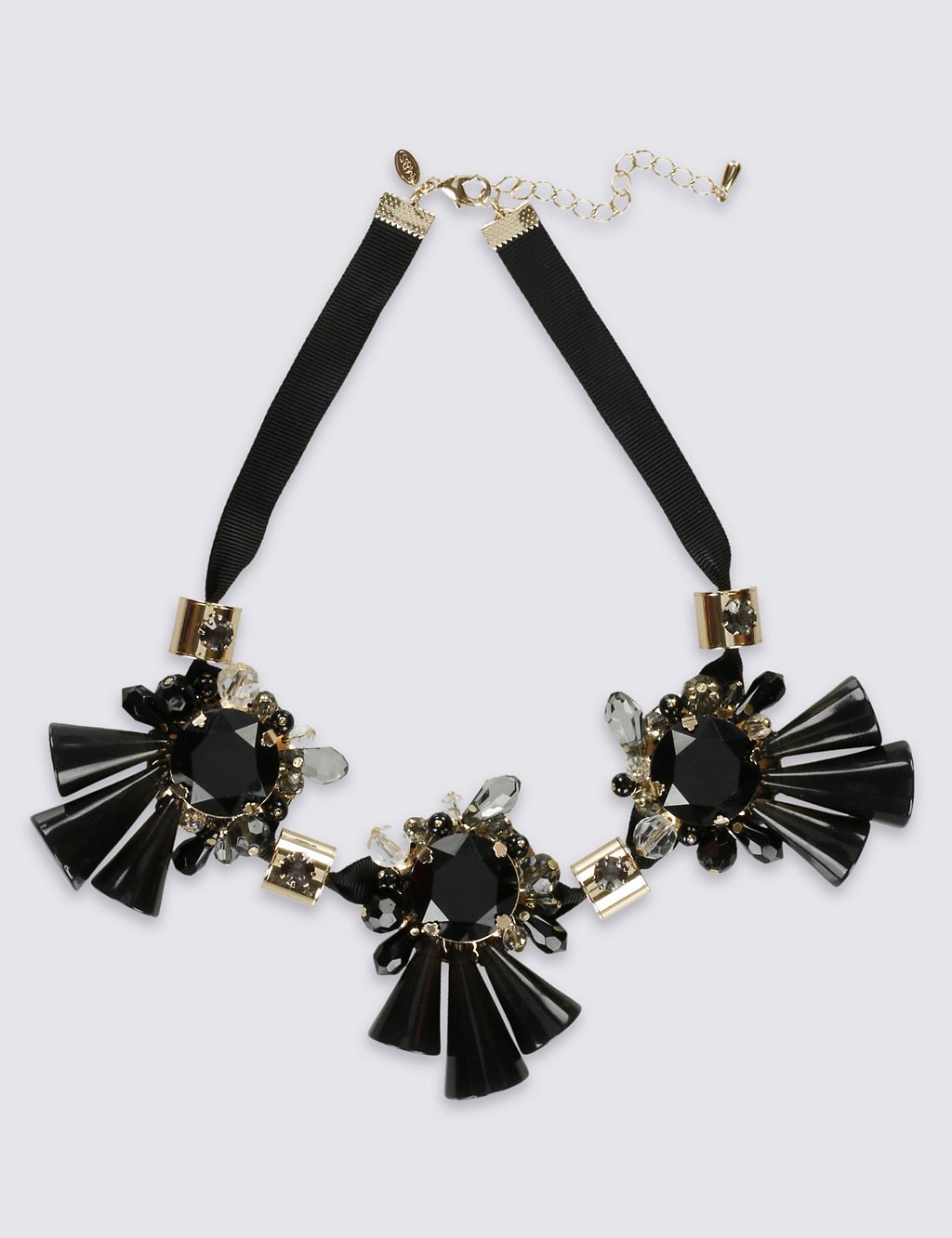 Glamour Flower Section Collar Necklace 1 of 2
