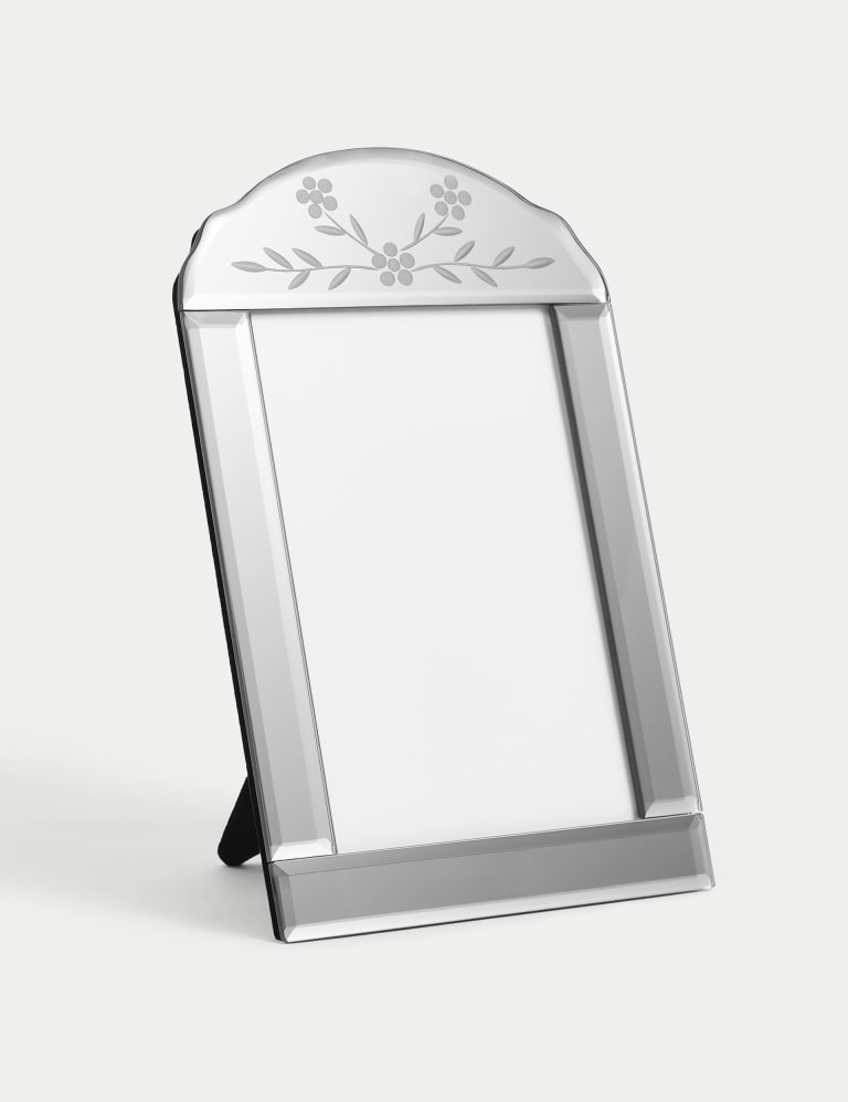 Glass Etched Mirror Photo Frame 5x7 Inch M S Collection M S