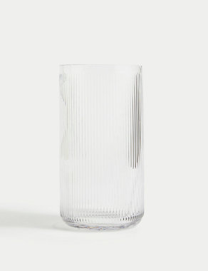 Glass Ribbed Vase Image 2 of 6