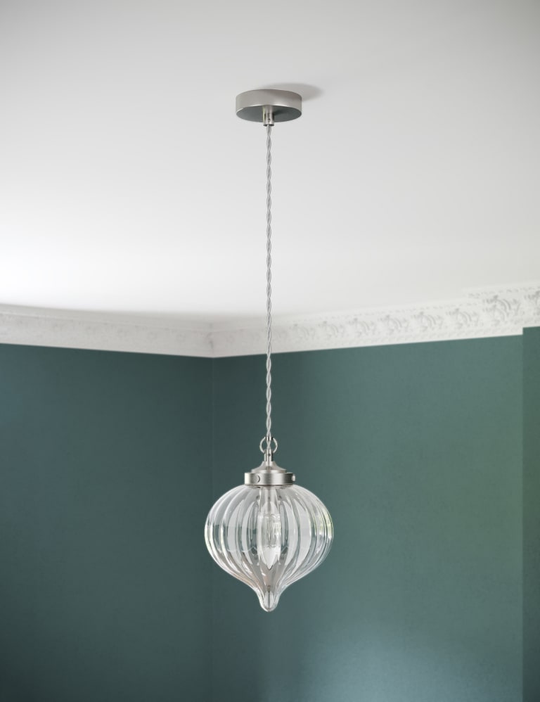 Glass Teardrop Pendant Light M S Collection M S