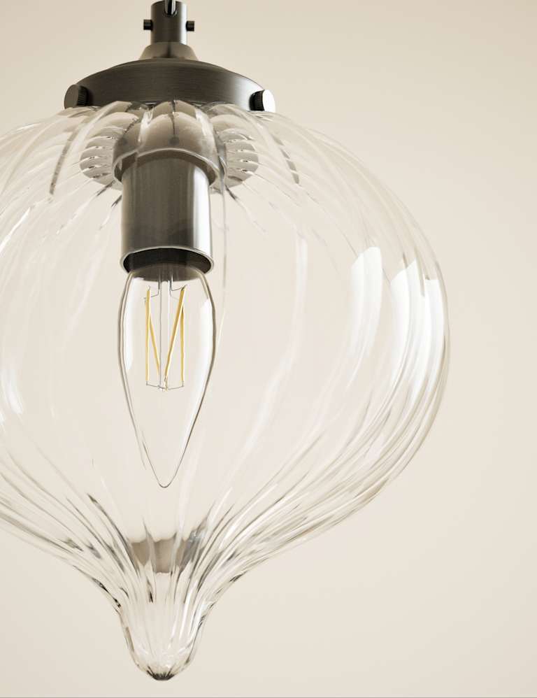 Brushed nickel teardrop pendant hot sale light