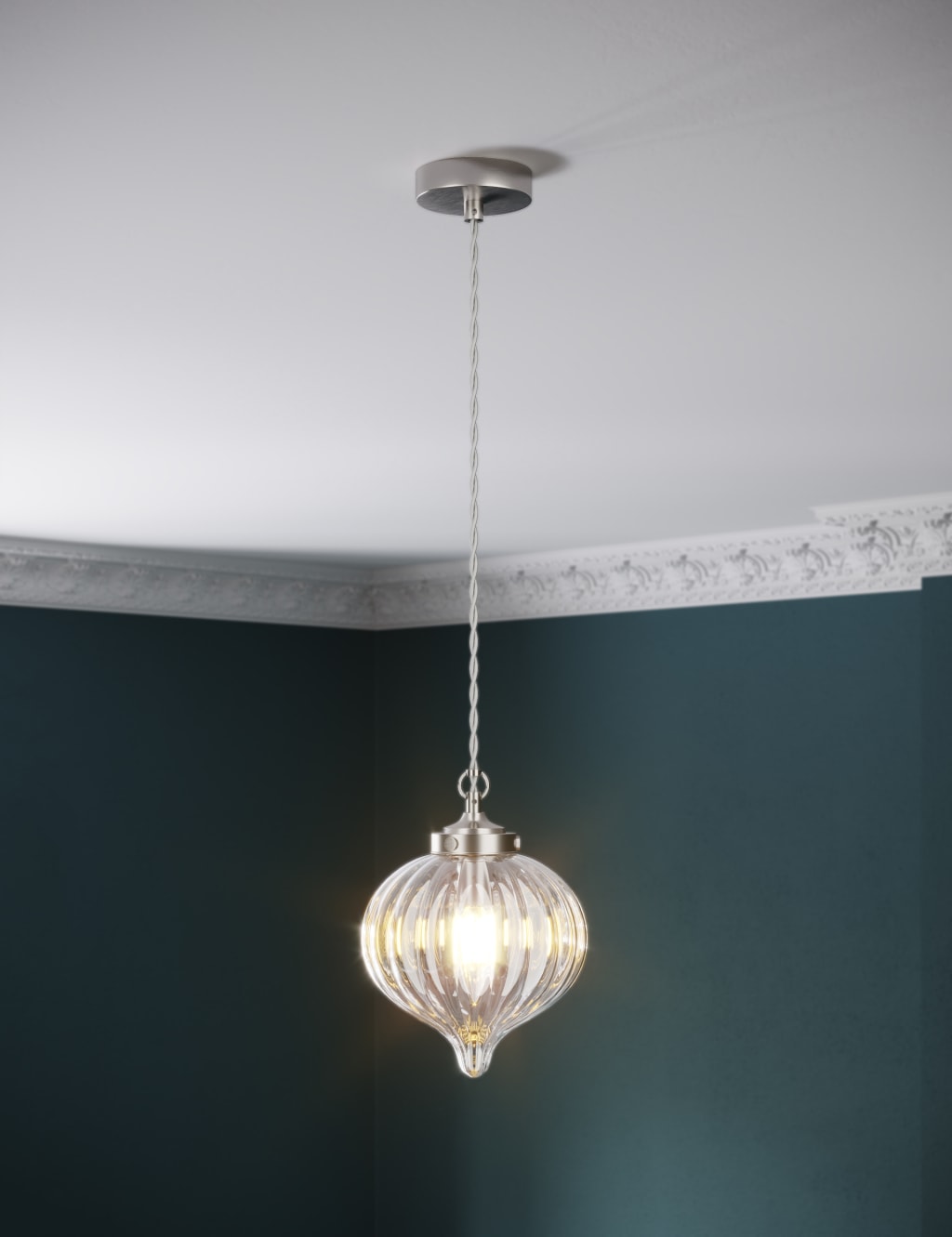 Silver teardrop pendant light sale