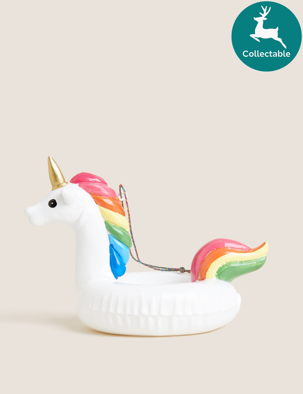 Glass Unicorn Ring Hanging Decoration M S