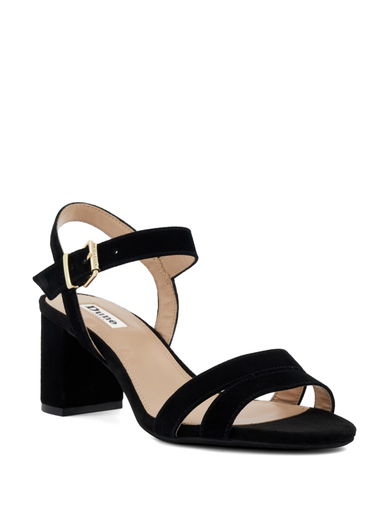 Glitter Ankle Strap Block Heel Sandals 2 of 5