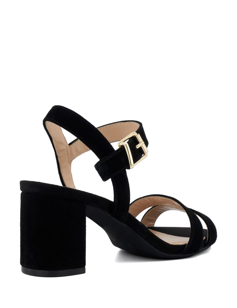 Glitter Ankle Strap Block Heel Sandals | Dune London | M&S