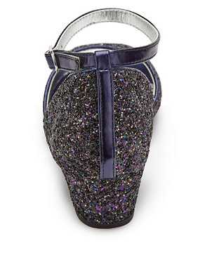 Glitter Effect Ankle Strap Wedge Image 2 of 5