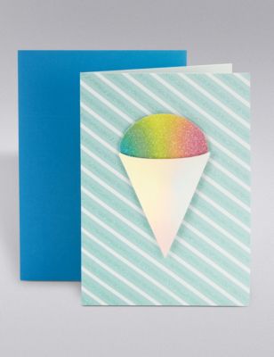 Glitter Ice Cream Card Image 1 of 1