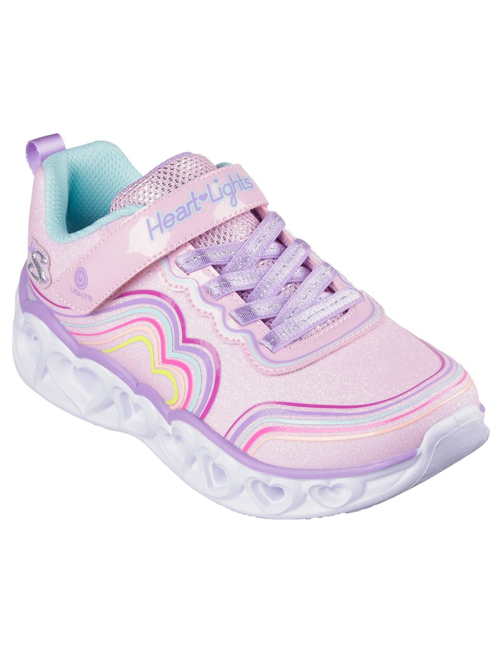 Glitter Light Up Trainers (9.5 Small - 3 Large) 1 of 4
