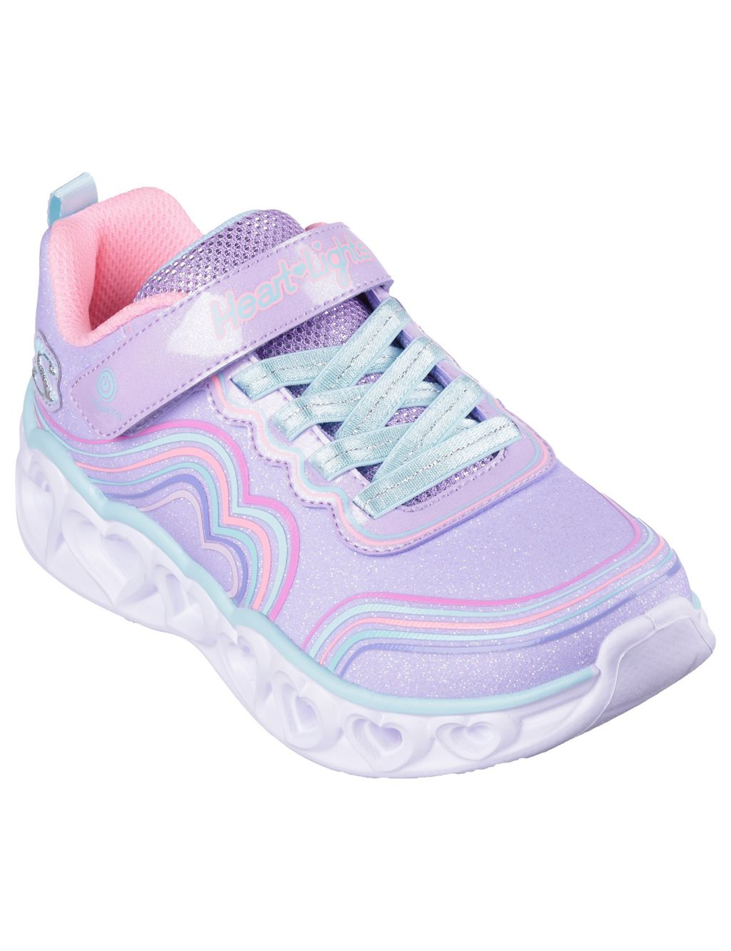 Glitter Light Up Trainers (9.5 Small - 3 Large) 1 of 6