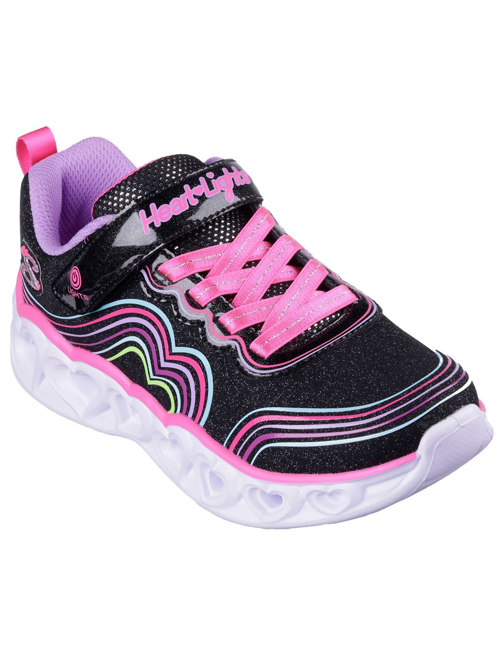 Glitter Light Up Trainers (9.5 Small - 3 Large) 1 of 6