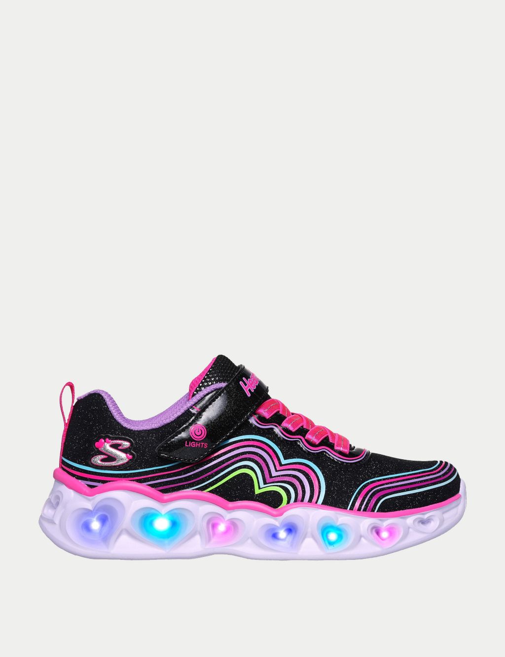 Glitter Light Up Trainers (9.5 Small - 3 Large) 2 of 6