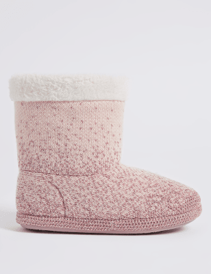 glitter slipper boots