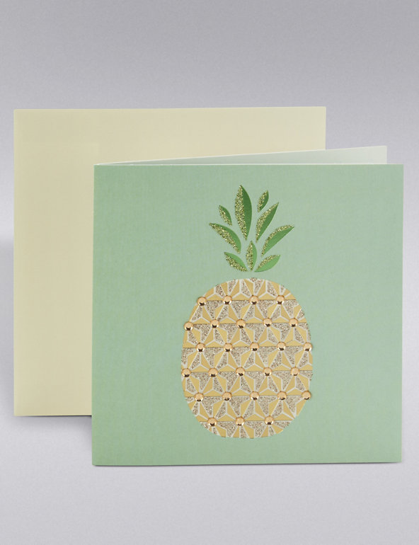 Glitter Pineapple Card Image 1 of 1