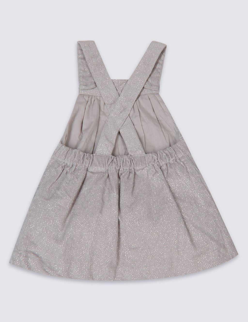 Glitter Pure Cotton Pinny Baby Dress 2 of 6