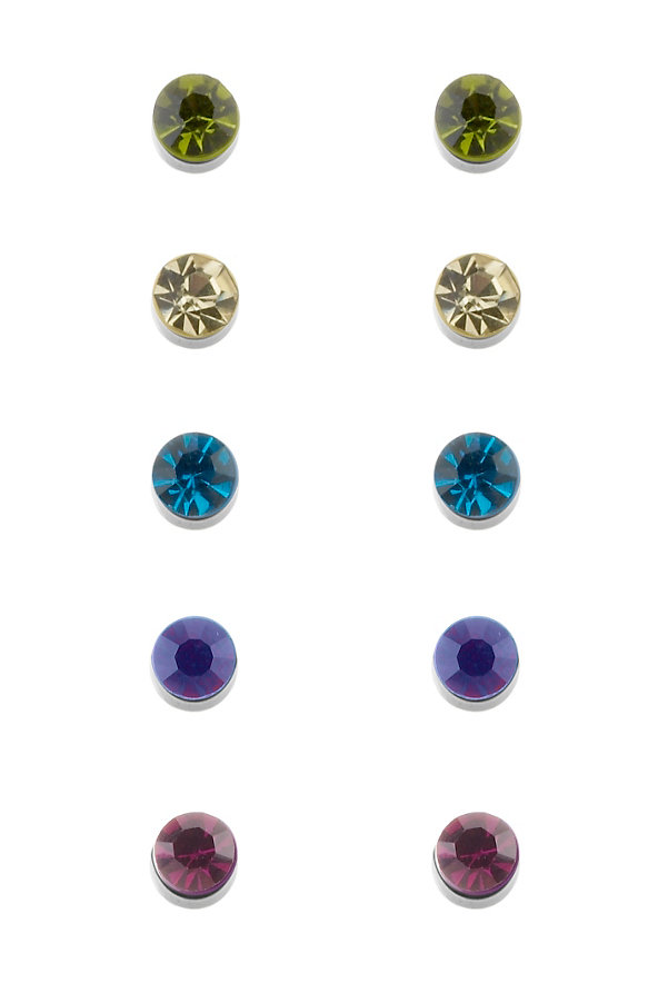Glitz Stud Diamanté Earrings Set Image 1 of 1