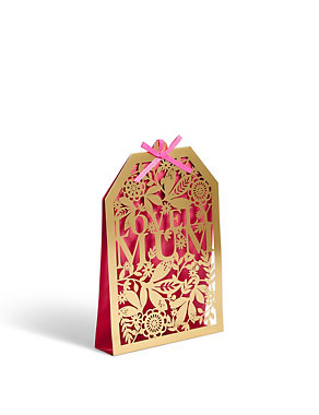 Gold & Pink Tag Shaped Birthday Card Image 2 of 3