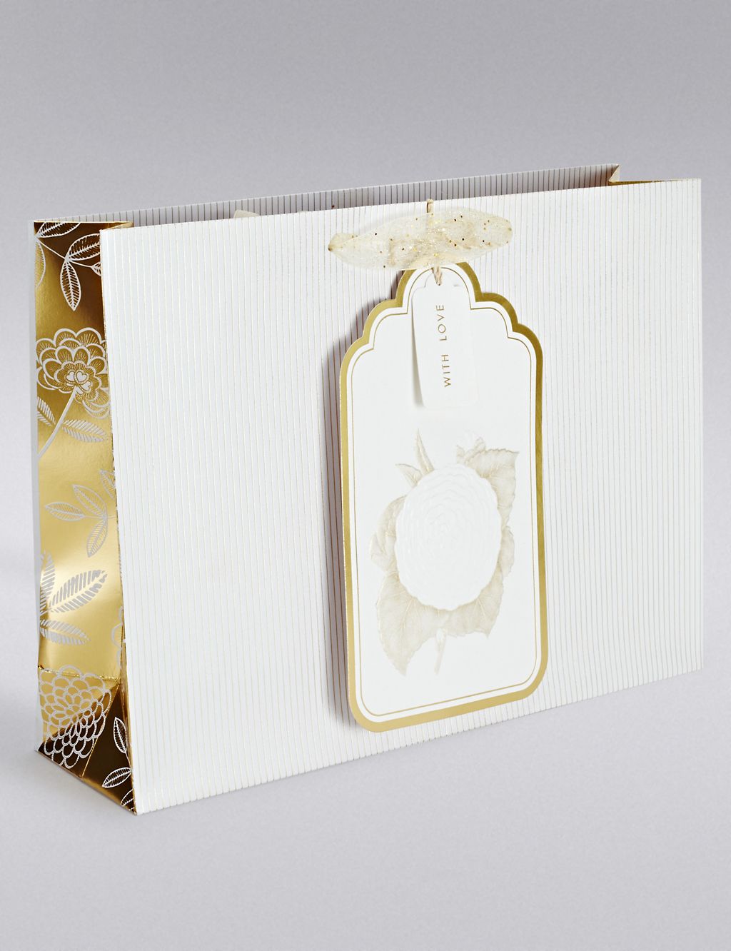Gold & White Luxury Occasions Large Gift Bag 1 of 2
