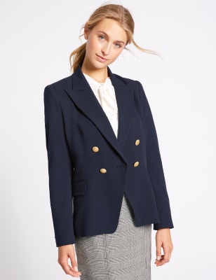 Double breasted blazer with gold cheap buttons