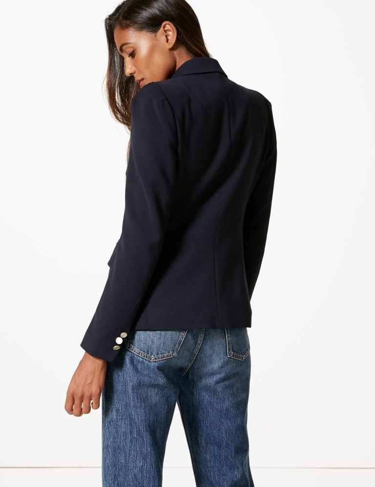 M&s gold button blazer on sale