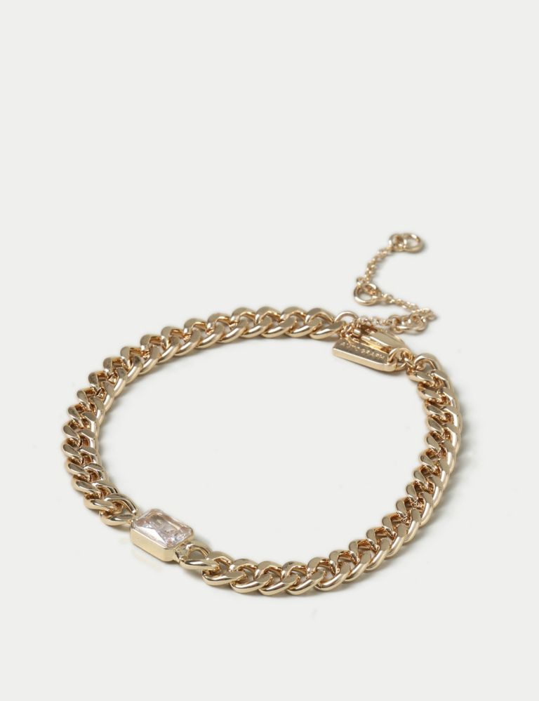 Gold CZ Chain Bracelet 2 of 2