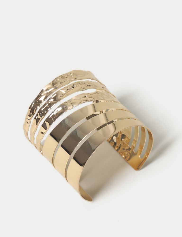 Gold Cut Out Statement Arm Cuff 1 of 2
