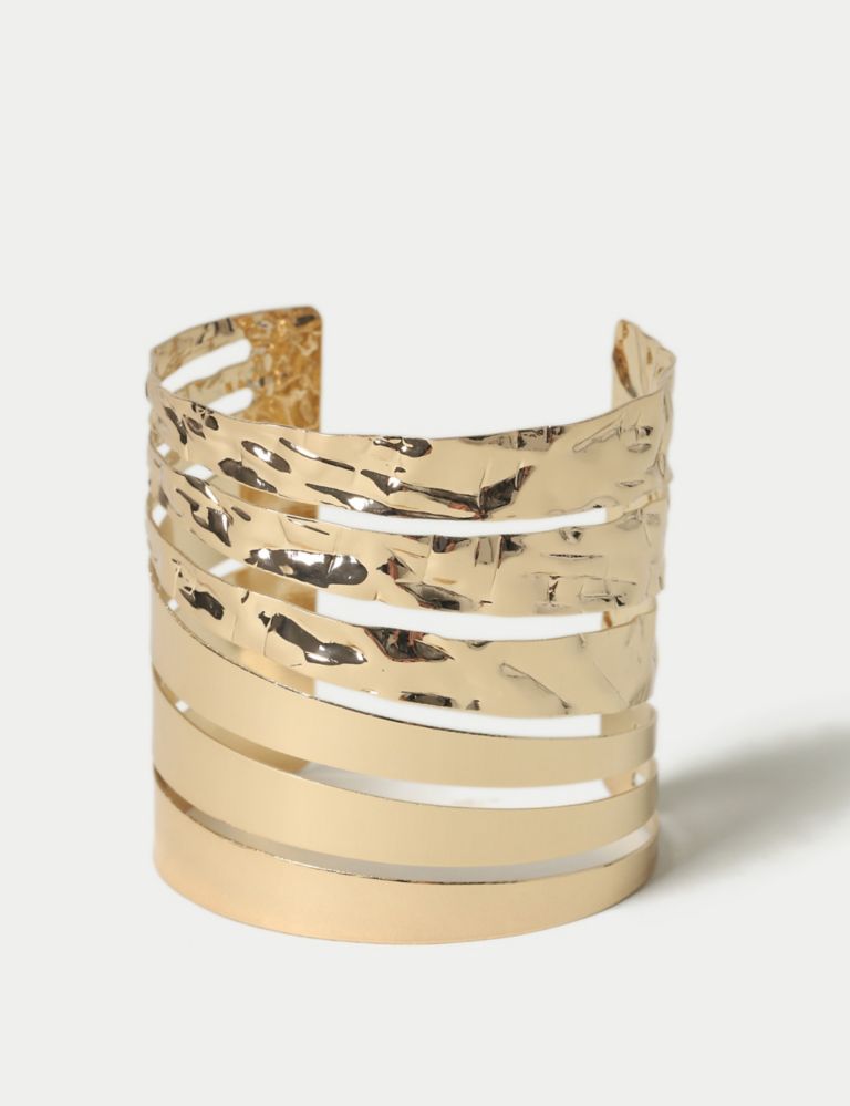 Gold Cut Out Statement Arm Cuff 2 of 2