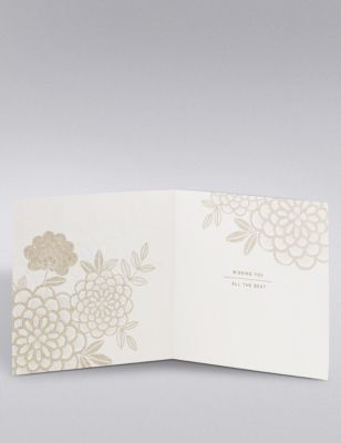 Gold Floral Birthday Card Image 2 of 3
