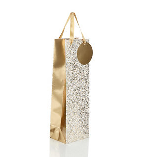Gold Foil Effect Contemporary Bottle Bag Image 2 of 3