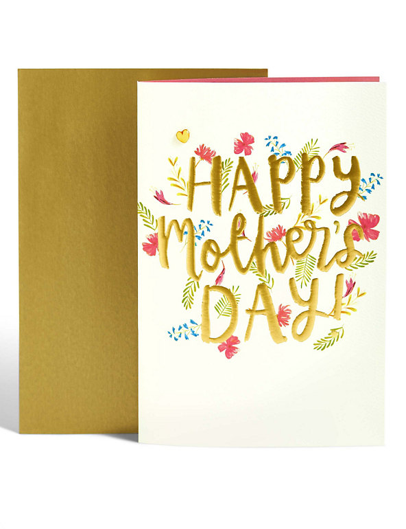 Gold Foil Happy Mother's Day Card Image 1 of 2