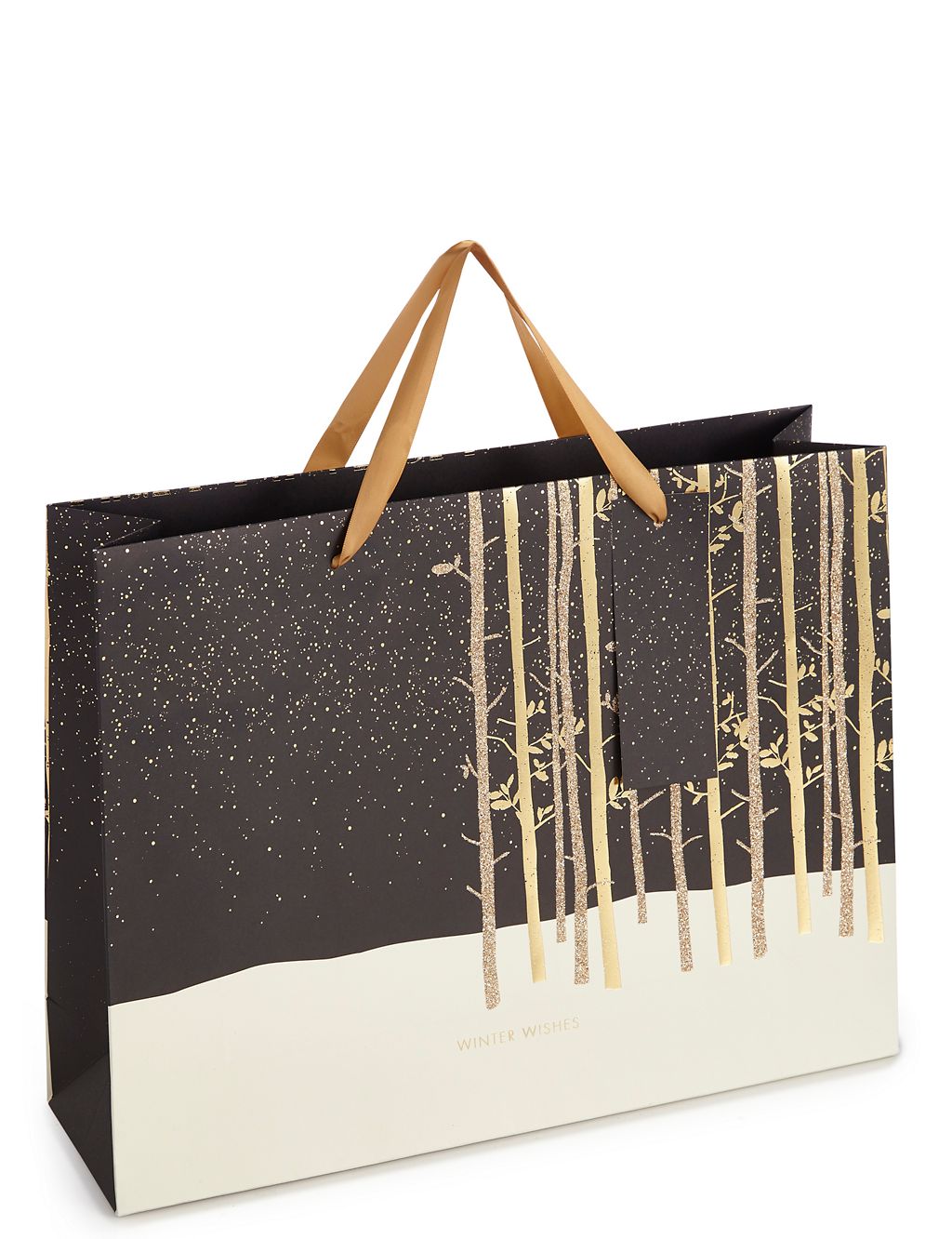 Gold Forest Large Christmas Gift Bag 1 of 2