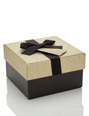 Gold Glitter Medium Gift Box Image 1 of 2