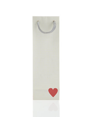 Gold Heart Print Valentine's Day Bottle Bag Image 2 of 3