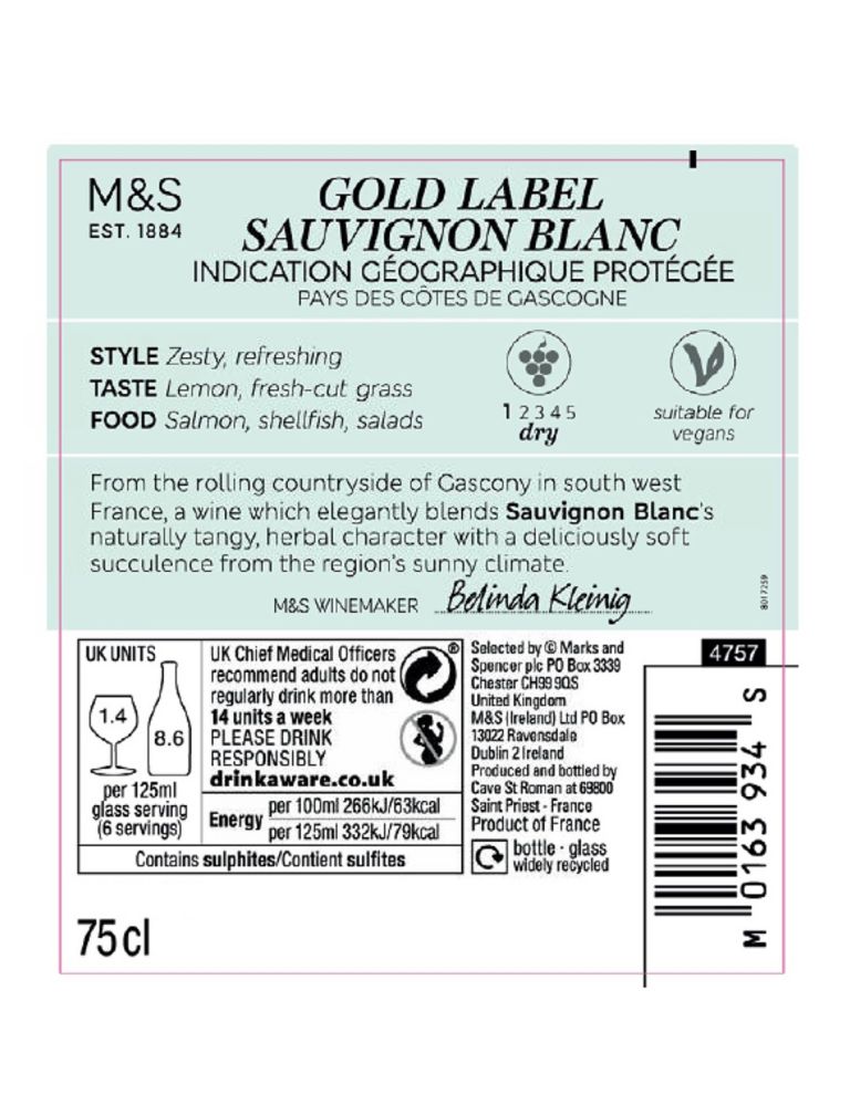 Gold Label Sauvignon Blanc - Case of 6 2 of 2