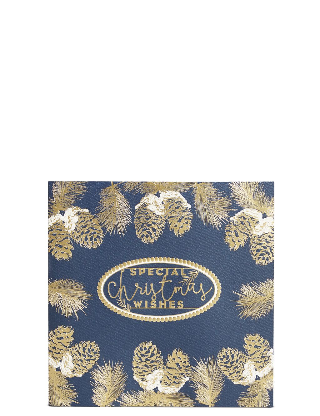 Gold Pine Cone Christmas Charity Cards Pack of 20 3 of 4
