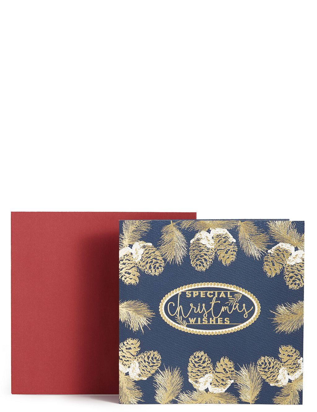 Gold Pine Cone Christmas Charity Cards Pack of 20 1 of 4