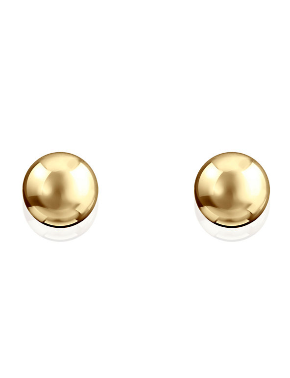 Gold Plated Ball Stud Earrings Image 1 of 1