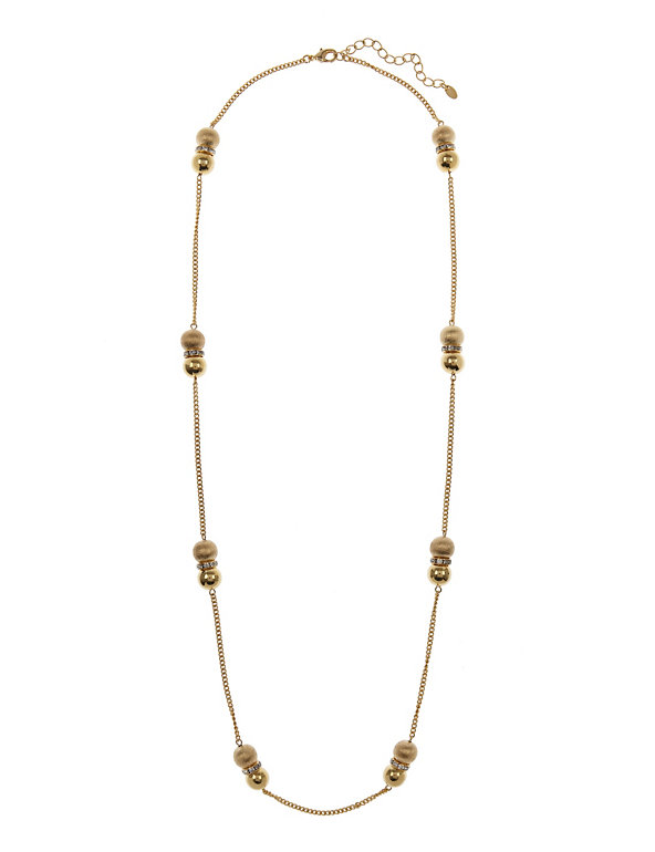 Gold Plated Bead Necklace Image 1 of 1