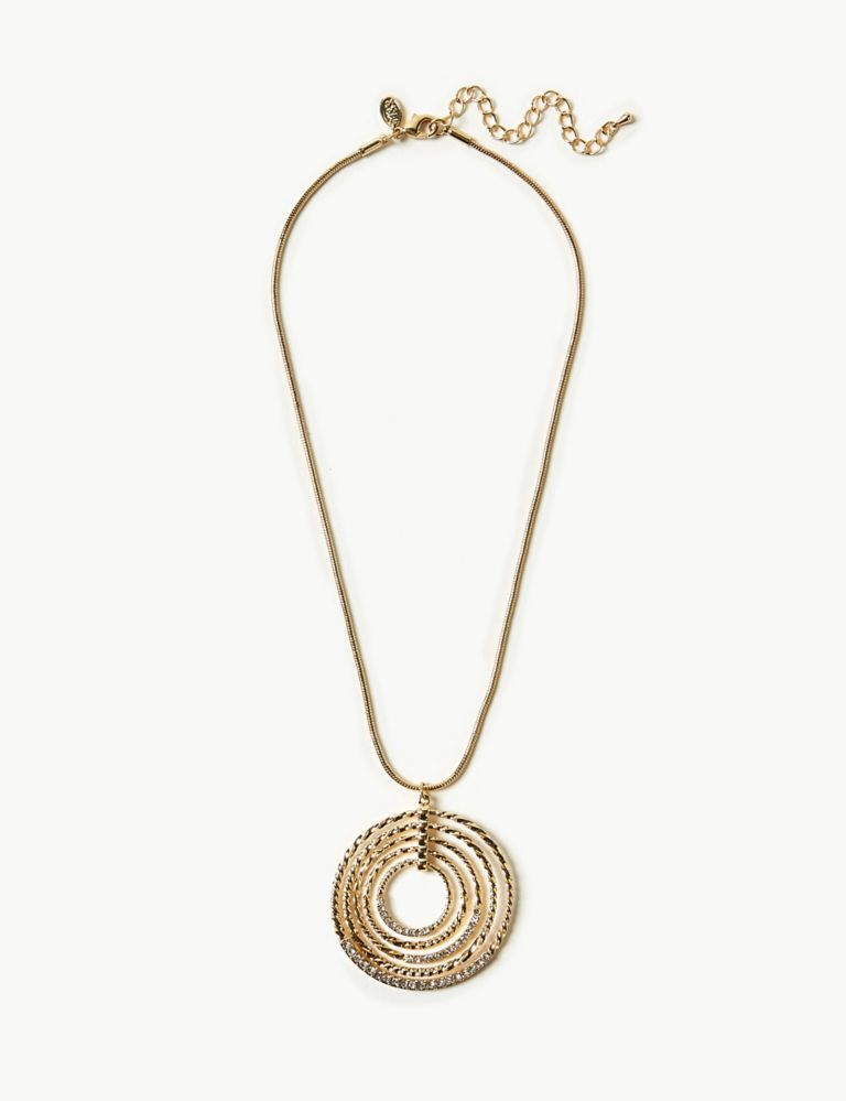 Gold Plated Circle Necklace 1 of 1