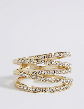 Gold Plated Multi Band Ring Image 2 of 3
