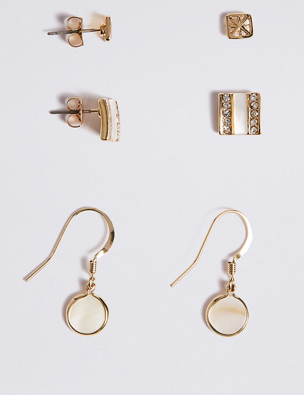 Gold Plated Multi Pack Earrings Set Image 1 of 1
