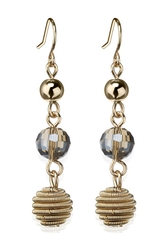 Gold Plated Triple Drop Snail Design Earrings Image 1 of 1