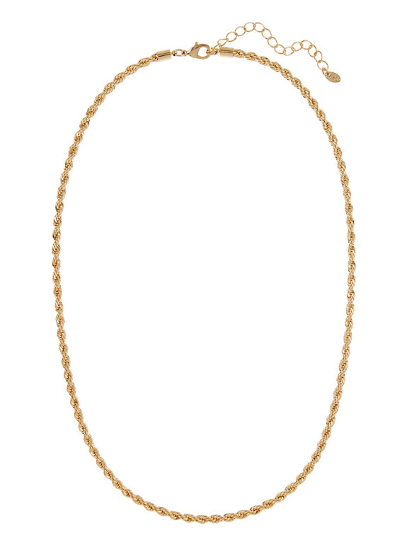 Gold Plated Twisted Chain Necklace Image 1 of 2