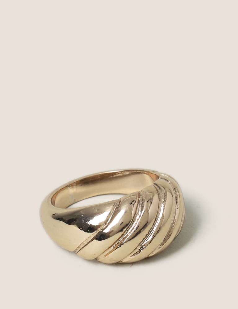 Gold Ridged Ring M S Collection M S