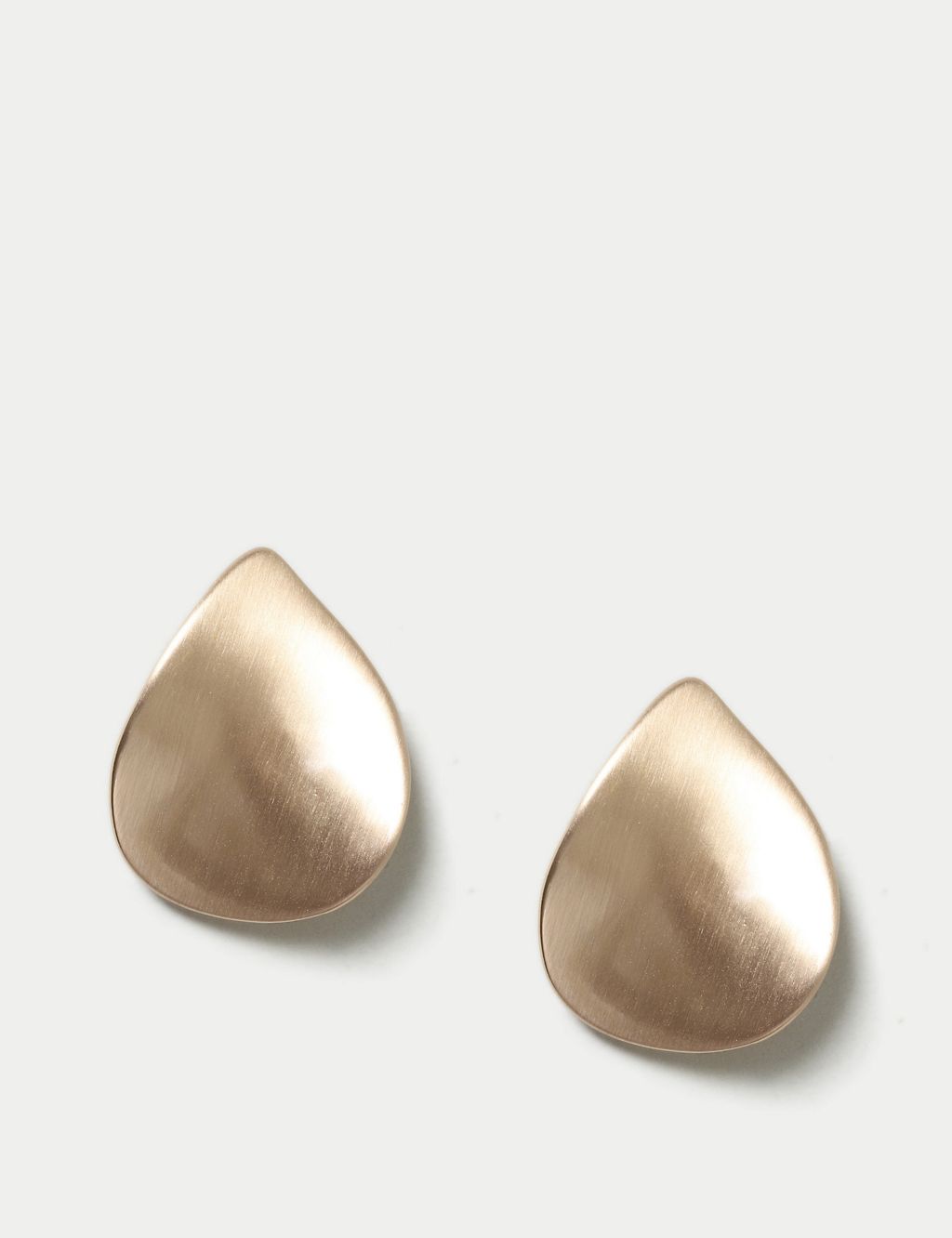 Gold Tone Brushed Stud Earring 1 of 2