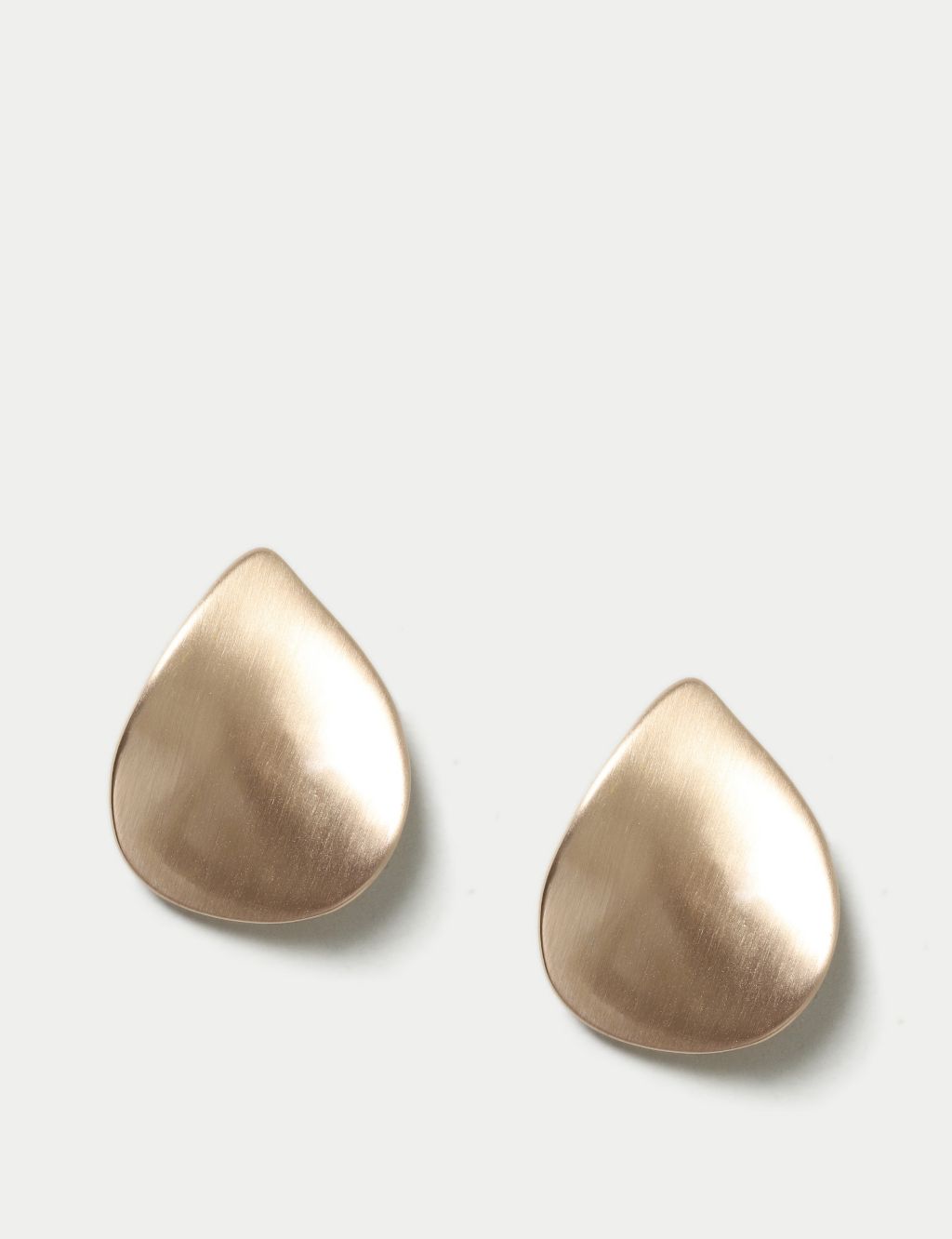 Gold Tone Brushed Stud Earring 3 of 3
