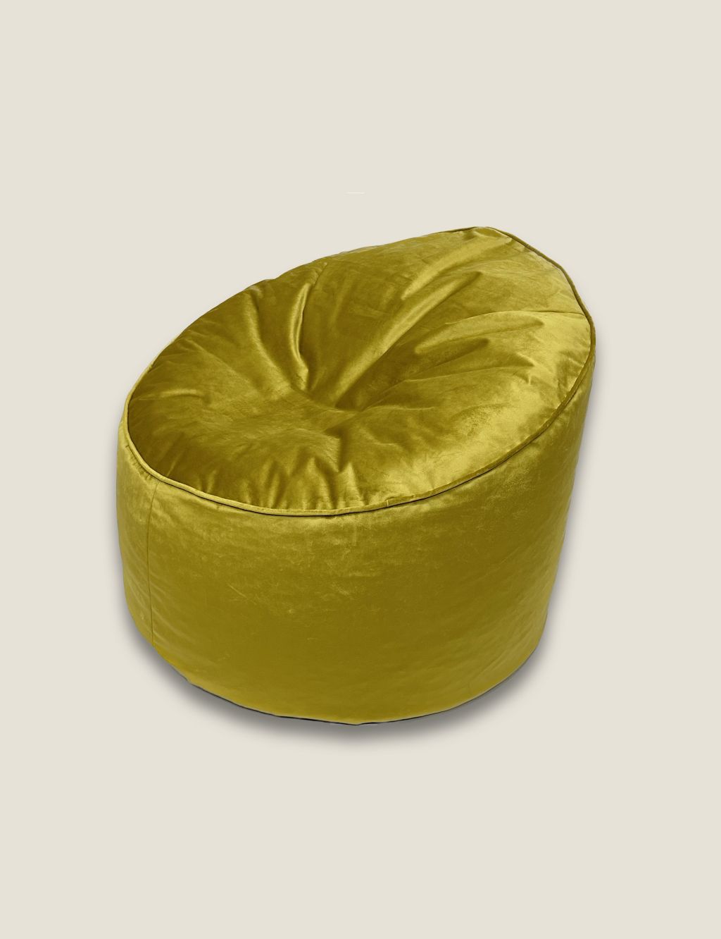 Gold Velvet Beanbag Chair 2 of 2
