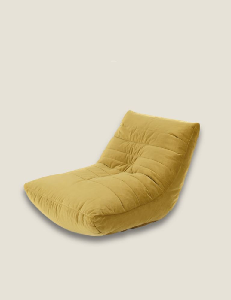 Gold Velvet Beanbag Chair 1 of 1