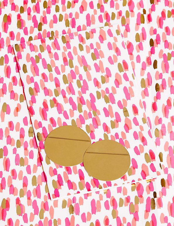 Gold and Pink Marks Sheet Wrapping Paper Image 1 of 1