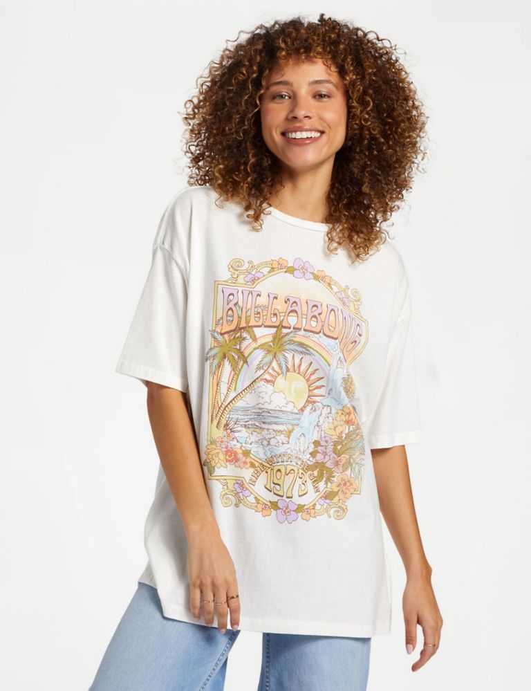 Golden Hour Pure Cotton Printed T-Shirt 1 of 5